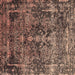 Square Machine Washable Oriental Brown Industrial Rug, wshurb1391brn