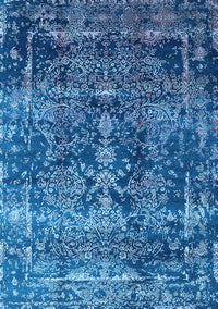 Oriental Light Blue Industrial Rug, urb1391lblu