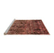 Sideview of Machine Washable Oriental Orange Industrial Area Rugs, wshurb1391org