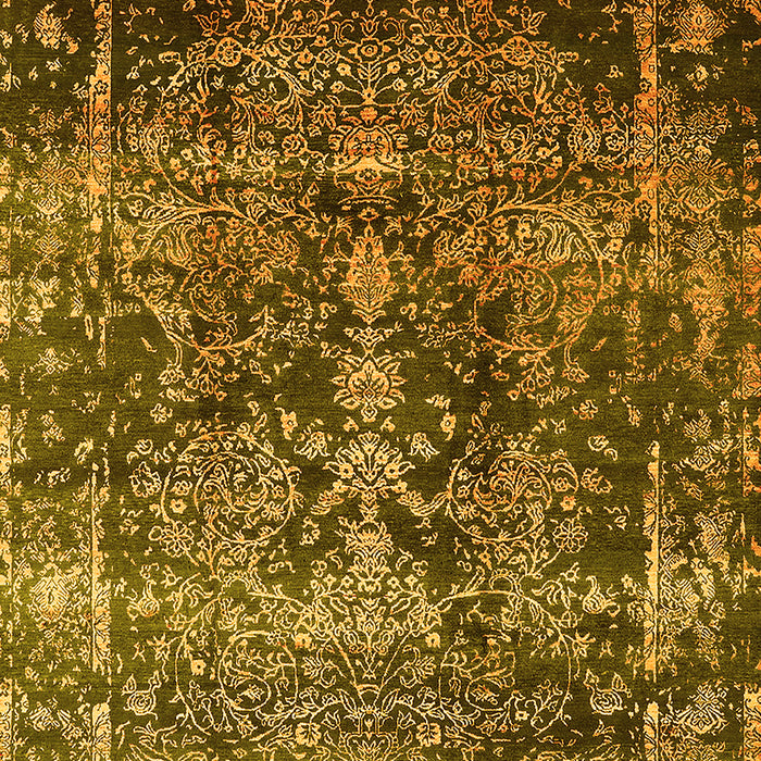 Oriental Yellow Industrial Rug, urb1391yw