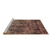 Sideview of Machine Washable Oriental Brown Industrial Rug, wshurb1391brn