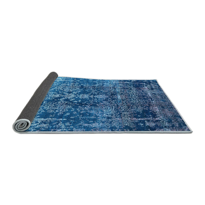 Sideview of Oriental Light Blue Industrial Rug, urb1391lblu