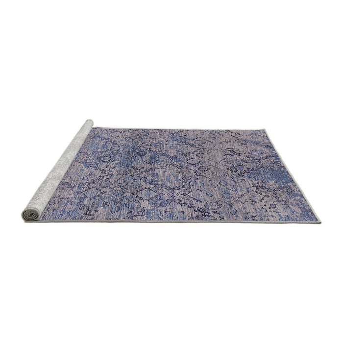 Sideview of Machine Washable Industrial Modern Purple Rug, wshurb1392
