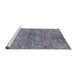 Sideview of Machine Washable Industrial Modern Purple Rug, wshurb1392