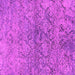 Square Machine Washable Oriental Pink Industrial Rug, wshurb1392pnk