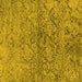 Square Machine Washable Oriental Yellow Industrial Rug, wshurb1392yw