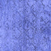 Square Machine Washable Oriental Blue Industrial Rug, wshurb1392blu