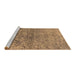 Sideview of Machine Washable Oriental Brown Industrial Rug, wshurb1392brn