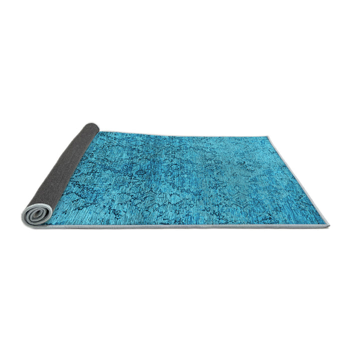 Sideview of Oriental Light Blue Industrial Rug, urb1392lblu