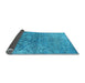 Sideview of Oriental Light Blue Industrial Rug, urb1392lblu