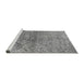 Sideview of Machine Washable Oriental Gray Industrial Rug, wshurb1392gry