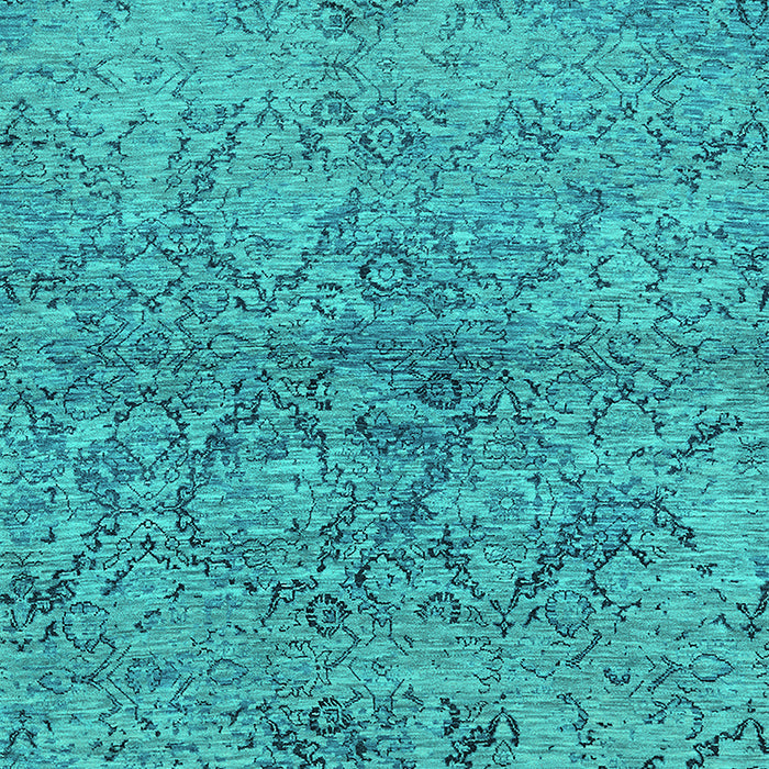 Machine Washable Oriental Turquoise Industrial Area Rugs, wshurb1392turq