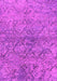 Machine Washable Oriental Pink Industrial Rug, wshurb1392pnk