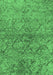 Machine Washable Oriental Emerald Green Industrial Area Rugs, wshurb1392emgrn