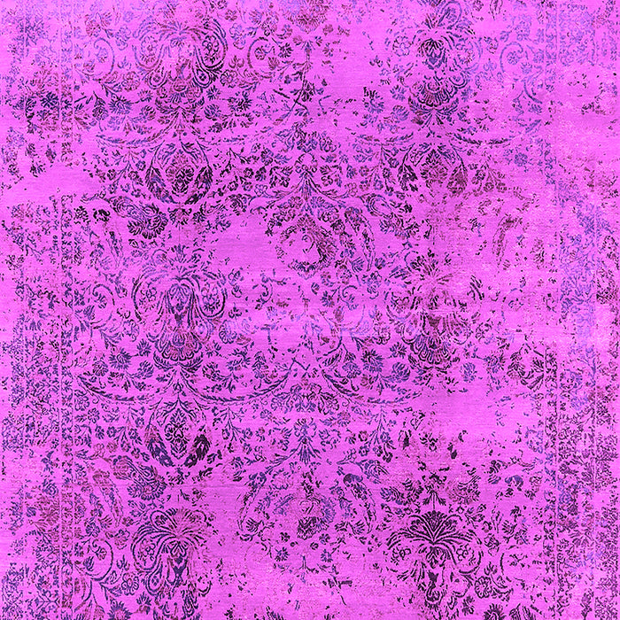 Machine Washable Oriental Pink Industrial Rug, wshurb1393pnk