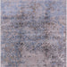 Square Mid-Century Modern Mist Blue Oriental Rug, urb1393