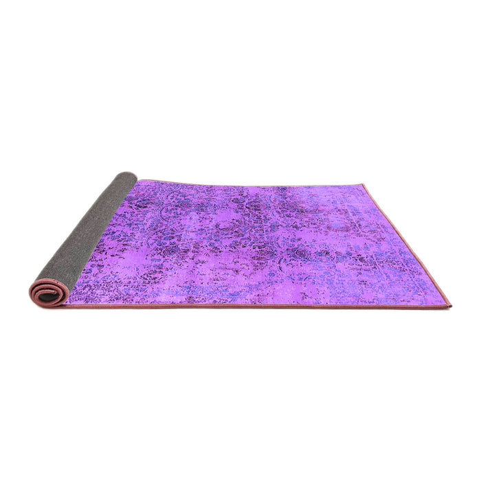 Sideview of Oriental Purple Industrial Rug, urb1393pur