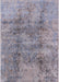 Mid-Century Modern Mist Blue Oriental Rug, urb1393