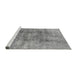 Sideview of Machine Washable Oriental Gray Industrial Rug, wshurb1393gry