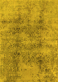 Oriental Yellow Industrial Rug, urb1393yw