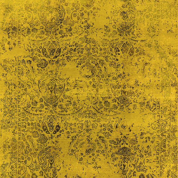 Oriental Yellow Industrial Rug, urb1393yw