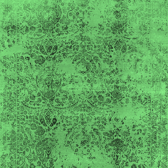 Oriental Emerald Green Industrial Rug, urb1393emgrn