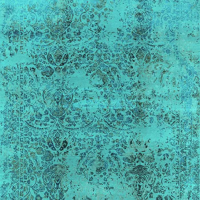 Oriental Turquoise Industrial Rug, urb1393turq