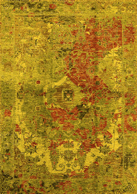 Oriental Yellow Industrial Rug, urb1394yw