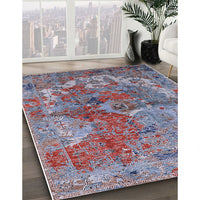 Mid-Century Modern Rosy Purple Oriental Rug, urb1394