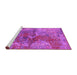 Sideview of Machine Washable Oriental Pink Industrial Rug, wshurb1394pnk