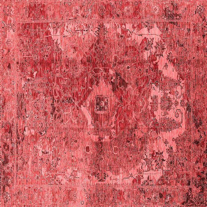 Machine Washable Oriental Red Industrial Rug, wshurb1394red
