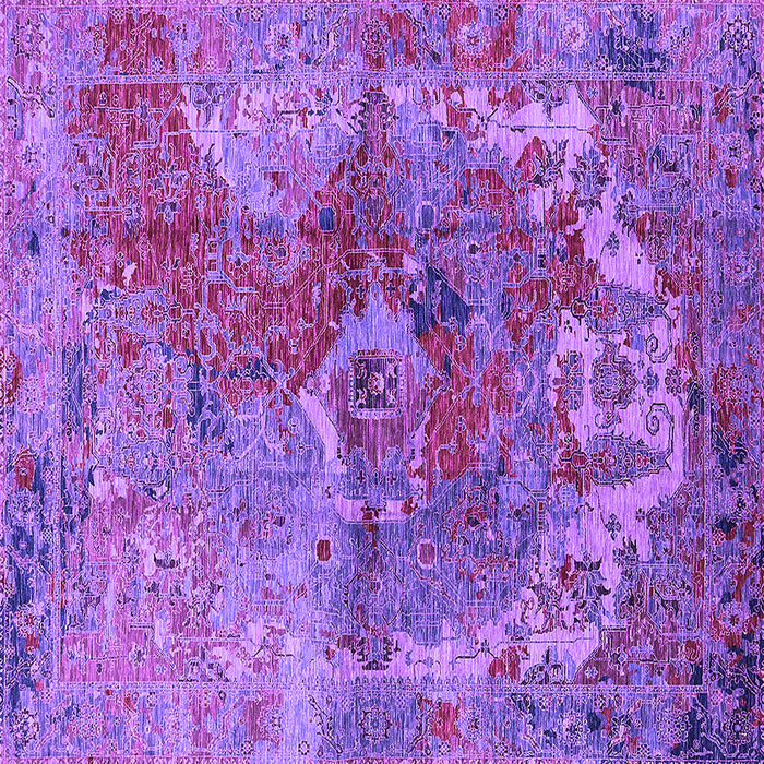 Square Oriental Purple Industrial Rug, urb1394pur