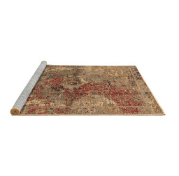 Sideview of Machine Washable Oriental Brown Industrial Rug, wshurb1394brn