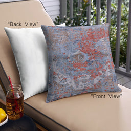 Front View of Mid-Century Modern Urban Square Rosy-Finch Purple Throw Pillow, 18 inch by 18 inch, pwurb1394