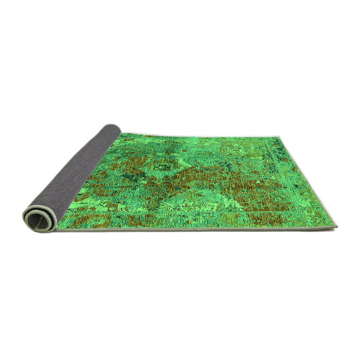 Sideview of Oriental Green Industrial Rug, urb1394grn