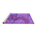 Sideview of Machine Washable Oriental Purple Industrial Area Rugs, wshurb1394pur