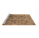 Sideview of Machine Washable Oriental Brown Industrial Rug, wshurb1395brn