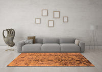 Machine Washable Oriental Orange Industrial Rug, wshurb1395org