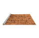 Sideview of Machine Washable Oriental Orange Industrial Area Rugs, wshurb1395org