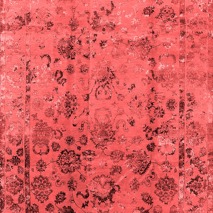 Machine Washable Oriental Red Industrial Rug, wshurb1395red