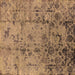 Square Oriental Brown Industrial Rug, urb1395brn