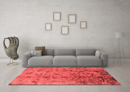Industrial Red Washable Rugs