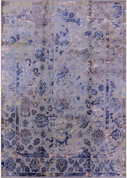 Mid-Century Modern Dark Gray Oriental Rug, urb1395