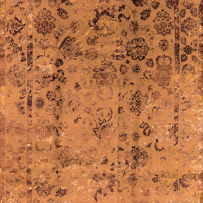 Machine Washable Oriental Orange Industrial Area Rugs, wshurb1395org
