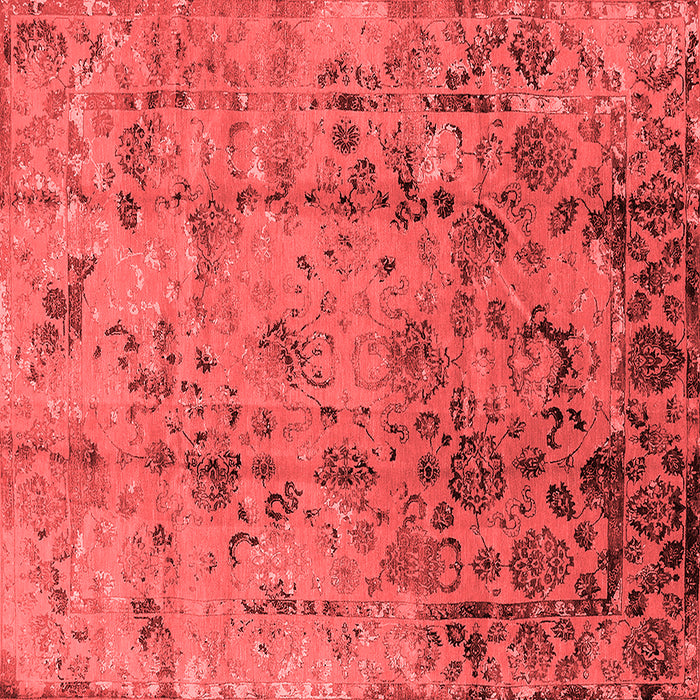 Machine Washable Oriental Red Industrial Rug, wshurb1395red