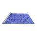 Sideview of Machine Washable Oriental Blue Industrial Rug, wshurb1395blu