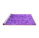 Sideview of Machine Washable Oriental Purple Industrial Area Rugs, wshurb1395pur