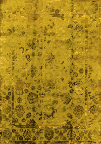 Oriental Yellow Industrial Rug, urb1395yw