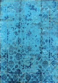 Oriental Light Blue Industrial Rug, urb1395lblu