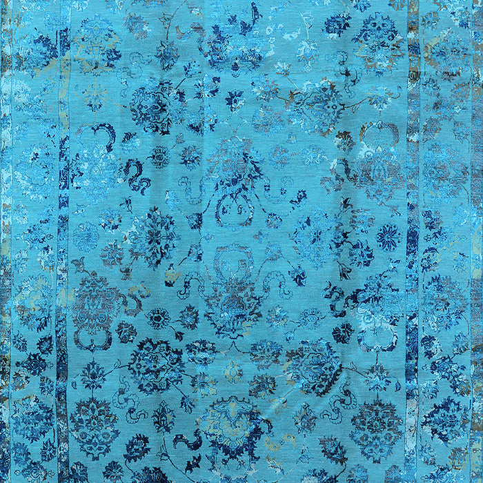 Oriental Light Blue Industrial Rug, urb1395lblu